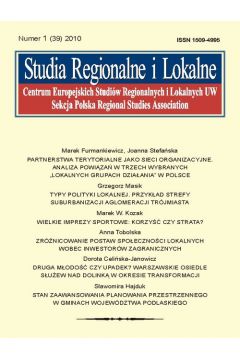 ePrasa Studia Regionalne i Lokalne nr 1(39)/2010