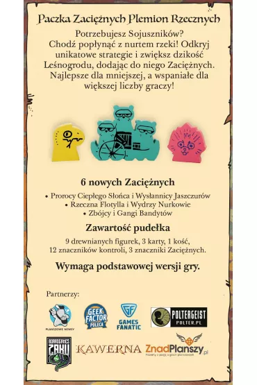 Root: Paczka Zacinych Plemion Rzecznych Portal Games - C. Wehrle, J. Yearsley, N. Brachmann, P. Leder