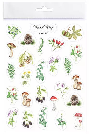 Mama Maluje Naklejki Le�ne botaniczne
