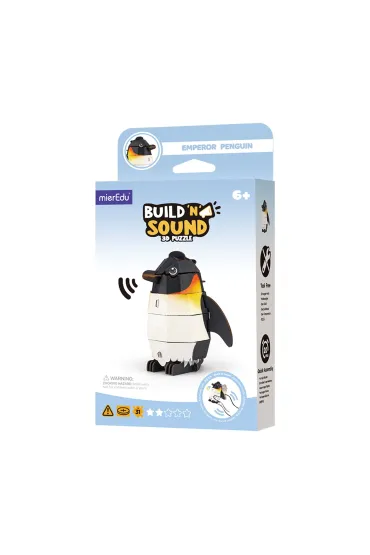 Puzzle 3D Buduj i s�uchaj Pingwin cesarski mierEdu