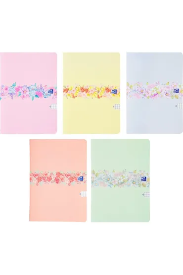 Oxford Zeszyt Flowers A5 mix kratka 60 kartek