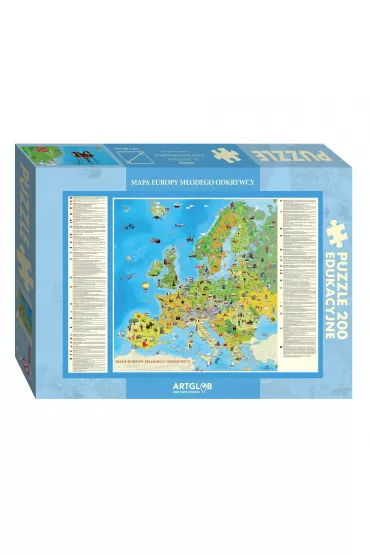 Puzzle 200 el. Mapa Europy M�odego Odkrywcy ArtGlob