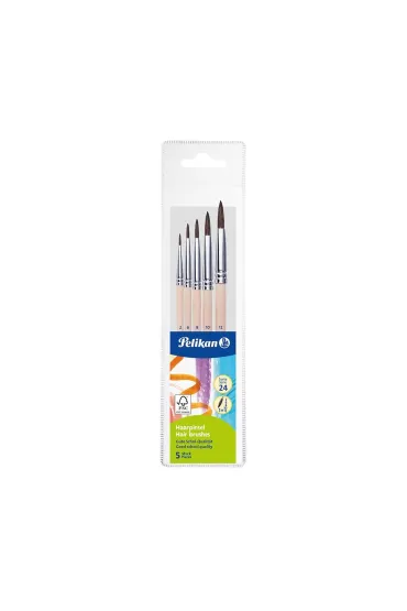Pelikan Zestaw p�dzli S23 2/6/8/10/12 okr�g�e
