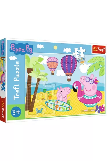 Puzzle maxi 24 el. �winka Peppa na wakacjach Trefl