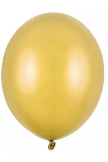 PartyDeco Balony Strong 30cm, Metallic Pure Gold 100 szt.