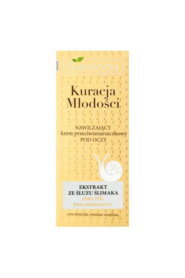 Bielenda Kuracja M�odo�ci nawil�aj�cy krem przeciwzmarszczkowy pod oczy z ekstraktem ze �luzu �limaka 15 ml