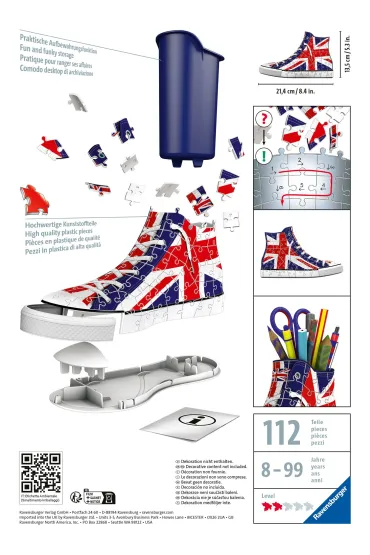 Puzzle 108 el. 3D Trampek Union Jack Ravensburger