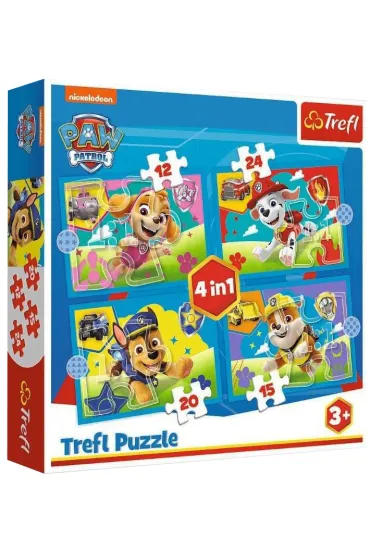 Puzzle 4w1 - Biegn�ce Pieski (12+15+20+24 el.) Trefl