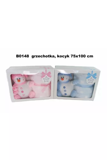 S�onik z grzechotk� i kocykiem 75x100cm MIX Sun-Day