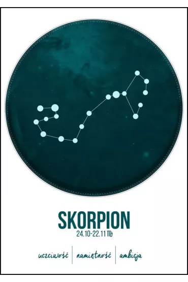 Znak zodiaku, Skorpion - plakat 60x80 cm