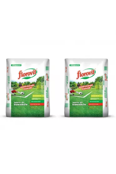 Florovit Naw�z do trawnik�w zwalczaj�cy mech Mistrzowski trawnik zestaw 2 x 25 kg