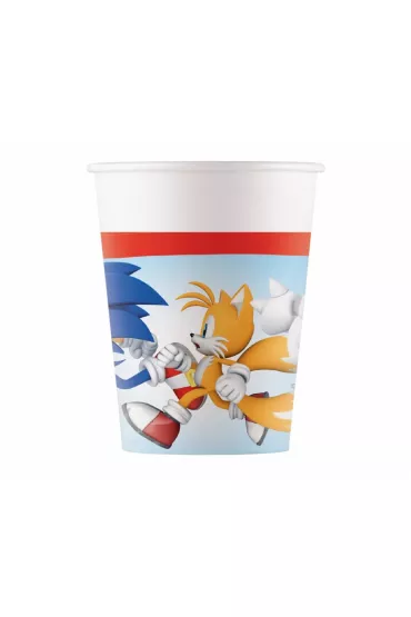 Sonic the Hedgehog Kubeczki papierowe Sonic 200ml 8 szt.