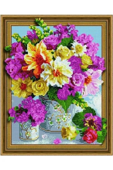 iPicasso Diamentowa mozaika 5D - Kolorowy zawr�t g�owy 40x50cm