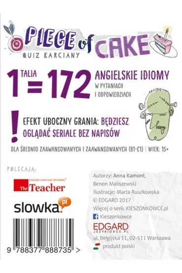 Angielski kieszonkowiec Piece of Cake - Anna Kamont