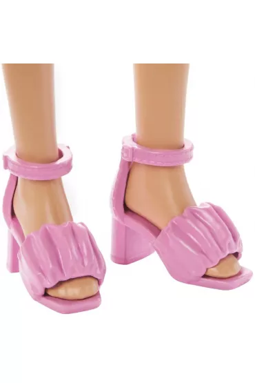 Barbie Fashionistas Lalka Sukienka fioletowa kratka HPF75 Mattel