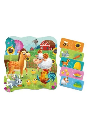 Puzzle w saszetce 49 el. Farma + mini gra Roter Kafer