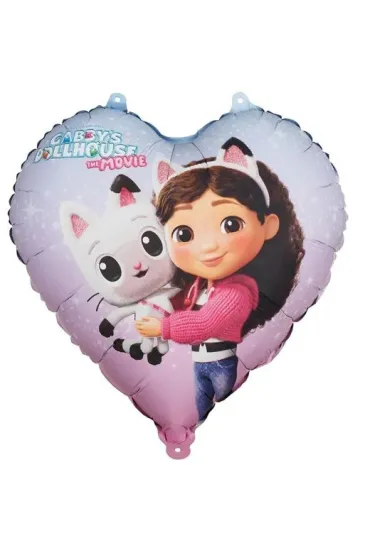 PartyDeco Balon foliowy serce Koci Domek Gabi 35cm