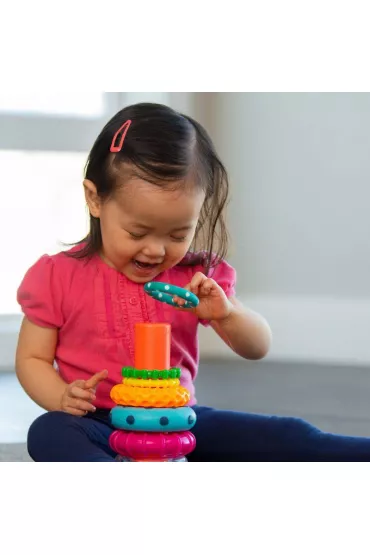Zabawka STEM: Wie�a z kr��k�w, 6 m+ Sassy