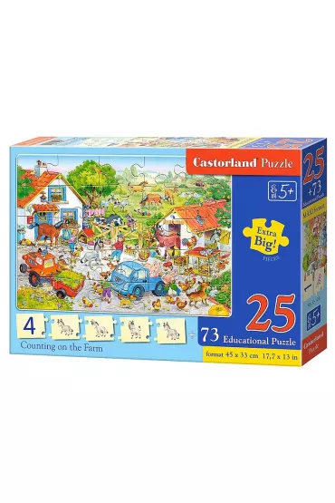 Puzzle EDUKACJA E-128 COUTING ON THE FARM BPZ CASTOR * Castorland