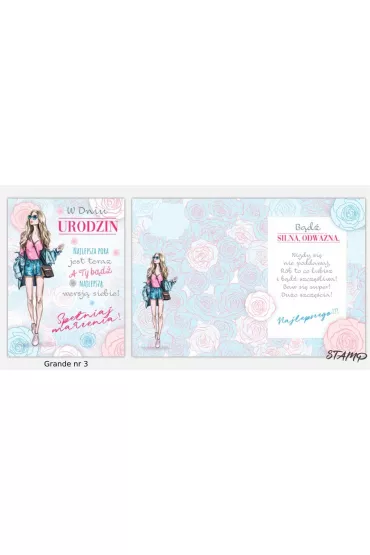 Stamp Karnet Grande + koperta wz�r nr 03 Urodziny
