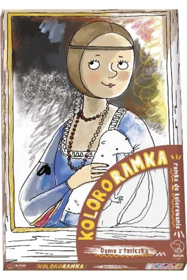 Kolorowanka ramka do zawieszenia dama z �asiczk� du�a