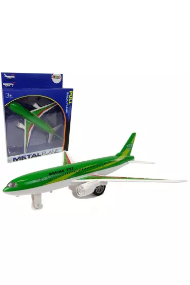 Samolot pasa�erski Boeing 777 zielony LeanToys