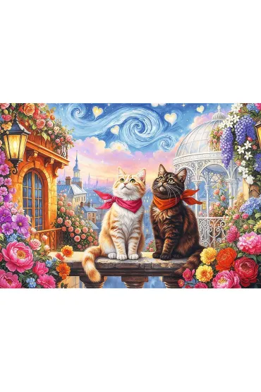 Puzzle 500 Zakochane mruczki TREFL