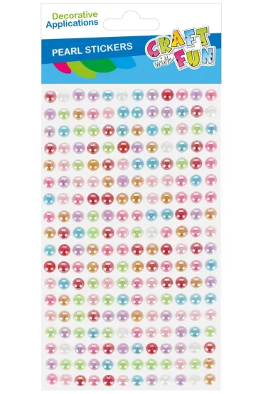 Craft with Fun Ozdoba dekoracyjna samoprzylepna Per�owa mix kolor 6mm 545876 18 szt.