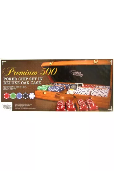 �etony pokerowe Premium Drewno 500 szt. 14g