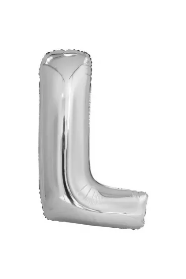 Amscan Balon foliowy litera L srebrna 56x86cm