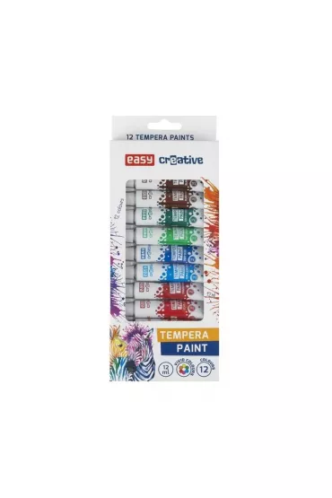Easy Stationery Farby Tempera 12 kolor�w