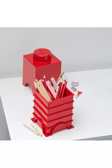 Pojemnik klocek LEGO Brick 1 czerwony