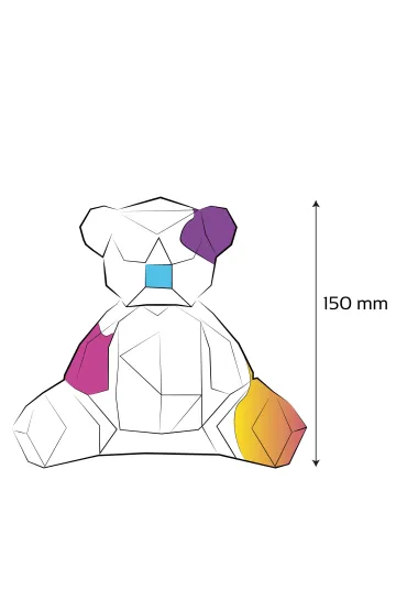 Kolorowanka 3D Anoufa Bear
