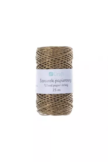 Dalprint Sznurek papierowy z drucikiem z�oty 25m 25 m
