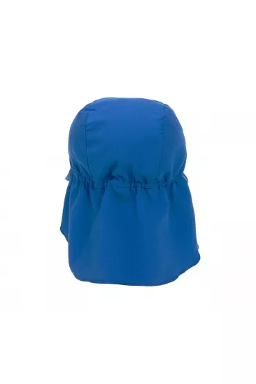 Lassig Czapka przeciwsoneczna z daszkiem i oson karku UV80 Splash & Fun blue, rozm. 50/51