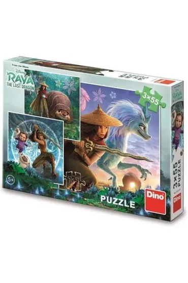 Puzzle 3x55 el. Raya i ostatni smok Dino Toys