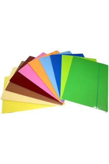 Teczka z gumk� Kreska A4 pastel - lakier JKP 10 szt.
