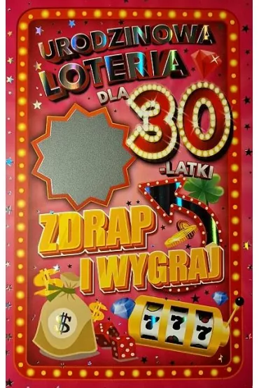 Yeku Karnet Urodziny 30 damskie