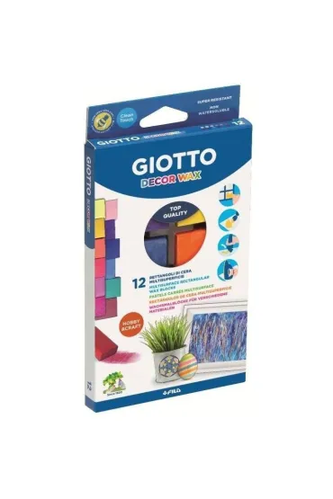 Kredki woskowe prostok�tne 12 kolor�w GIOTTO