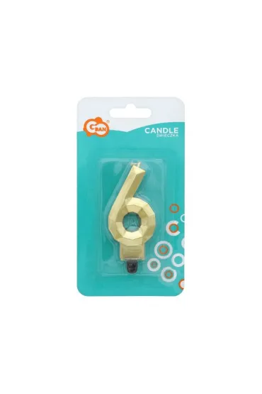 Godan �wieczka Cyfra 6 Diament 7.6cm