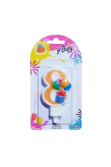 Mk Trade �wieczka urodzinowa "8" z balonikami SF-907-8