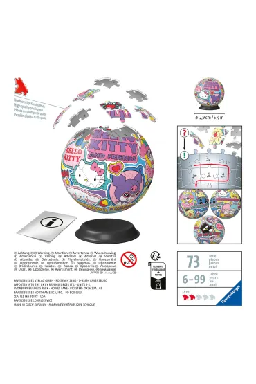 Puzzle 3D: Hello Kitty Kula 72 el. Ravensburger