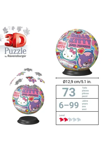Puzzle 3D: Hello Kitty Kula 72 el. Ravensburger