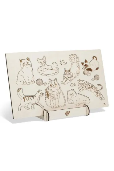 Puzzle drewniane Ani mru mru Rasy kot�w Sounds Wood
