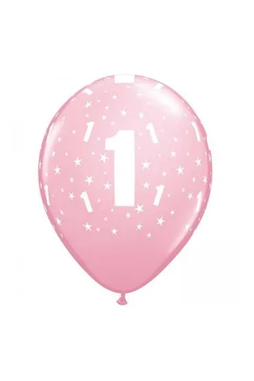 Godan Balon z nadrukiem "1" pastelowe 11 cali