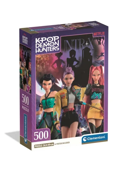 Puzzle 500 Compact K-pop Demon Hunters Clementoni