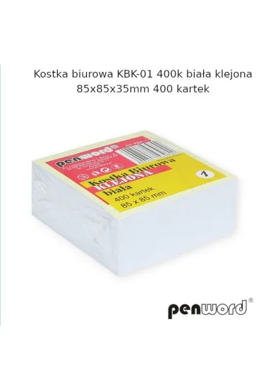 Polsirhurt Kostka biurowa bia�a 85x85x35mm 400 kartek