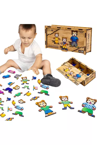 Puzzle Uk�adanka drewniana Nied�wiedzie PuzzleOK