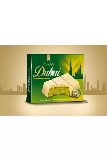 Alyan Dubajska Czekolada Biaa z Nadzieniem Pistacjowym i Kunaf Zestaw 3 x 100 g