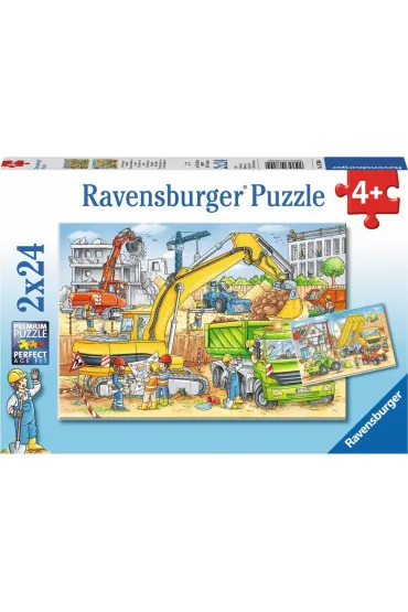 Puzzle 2x24 el. Na budowie 078004 Ravensburger